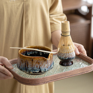 Matcha Tea Set Seven-piece Set Baibenli Tea Set Combination Point Tea Matcha Tea Maker Tool suit Japanese Creative