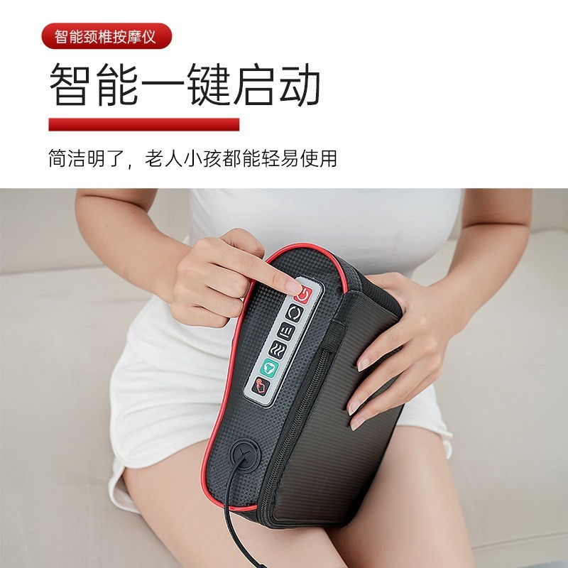 多機能首マッサージ器枕腰背中全身電動加熱揉み足肩枕|undefined