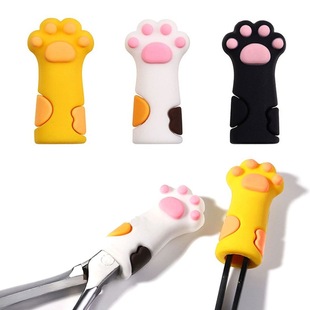 Japanese Dead Skin Cutter Protective Cover Cat Claw Soft Silicone Cutter Cover Nail Tools Dead Skin Pliers Protective Cover Tri-color