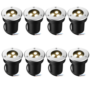 New Cross-Border Outdoor Warm White Underground Light 110V 220V Glue-Filled Spotlight Landscape Light Courtyard Deck Well Light