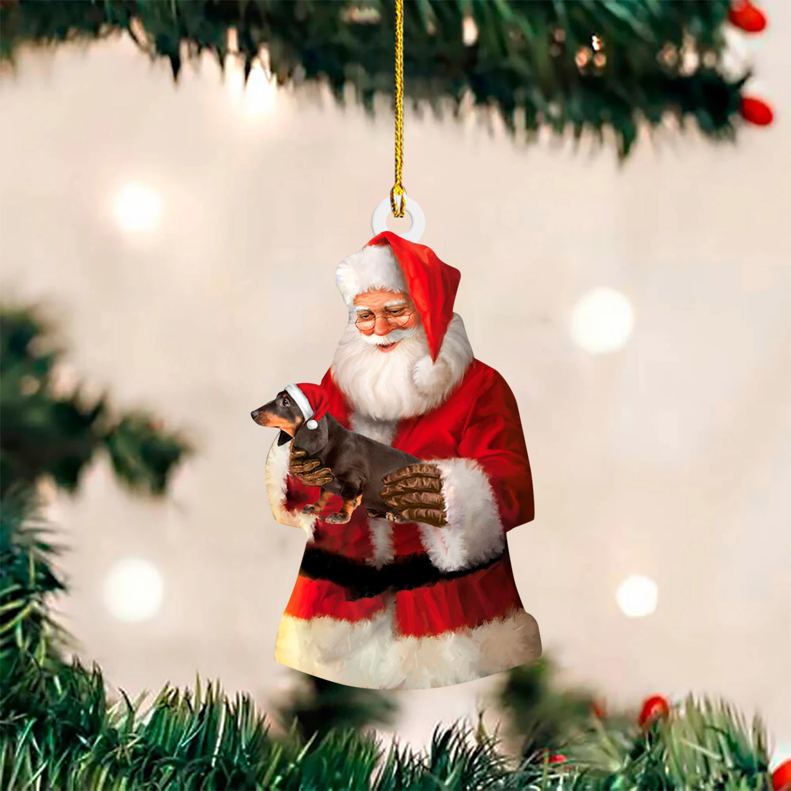 Weihnachten Cartoon-stil Süß Weihnachtsmann Hund Aryl Täglich Festival Hängende Ornamente display picture 3
