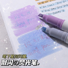 Shiny Galaxy Series Fluorescent Pens for Students, Highlighting Colorful Markers, Handmade Journal Decorative Specialty Doodle Pens