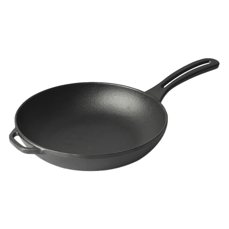 Pequeña felicidad 20cm de esmalte de hierro fundido plana sartén pequeña sartén antiadherente libre de humo chino huevo frito bistec pan Cocina de Inducción