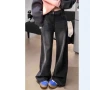 宽松拖地新款显瘦牛仔裤