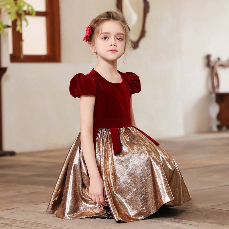 Falda de vestir para niños verano nuevo vestido de gama alta boda niña de las flores falda tutú vestido de un año falda de ropa para niños