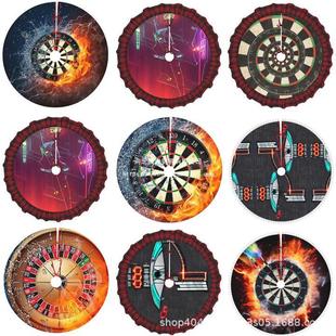 Dart Tree Skirt Cross-border New Product 78cm90cm101cm122cm Linen Short Plush Christmas Tree Decorations