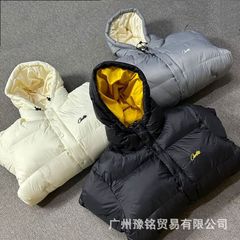 跨境实拍秋冬男士加厚潮牌连帽宽松情侣保暖棉服棉衣男女外套批发