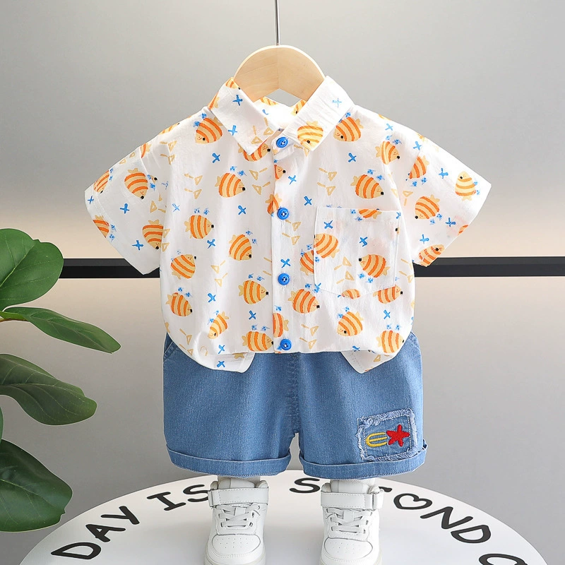 Summer clothing, set, children's summer shirt, 1-5 years
