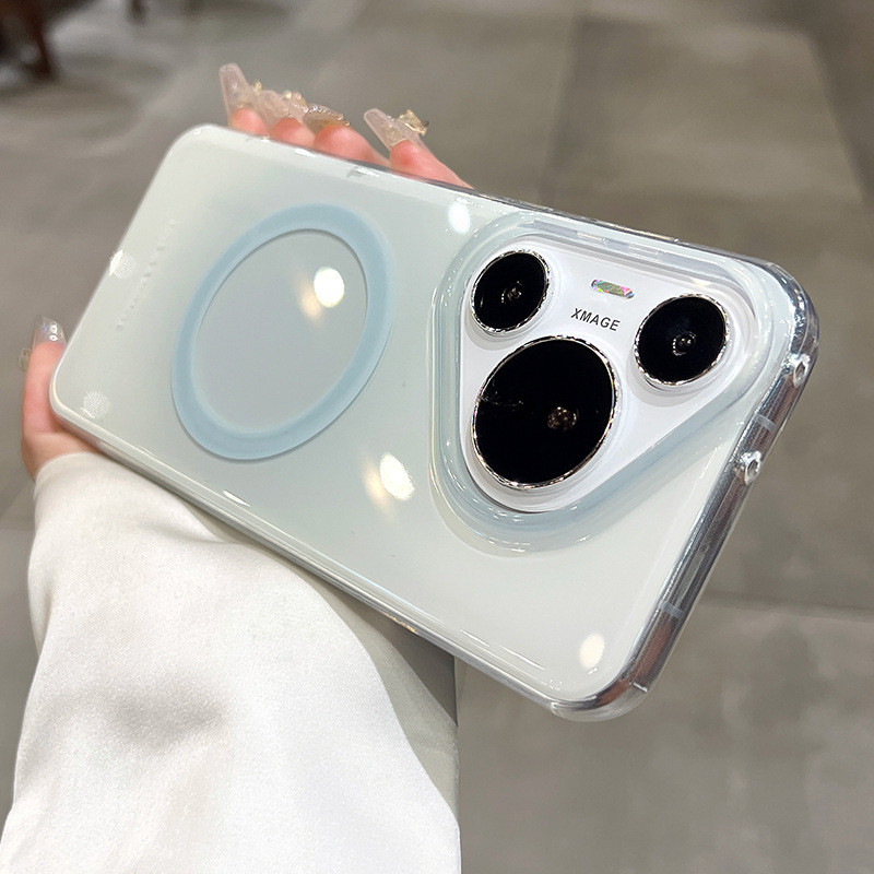 晕染渐变适用华为pura80手机壳p80系列新款Pura70pro高级感小众p70磁吸充电pro+气囊防摔外壳ultra女款保护套|undefined