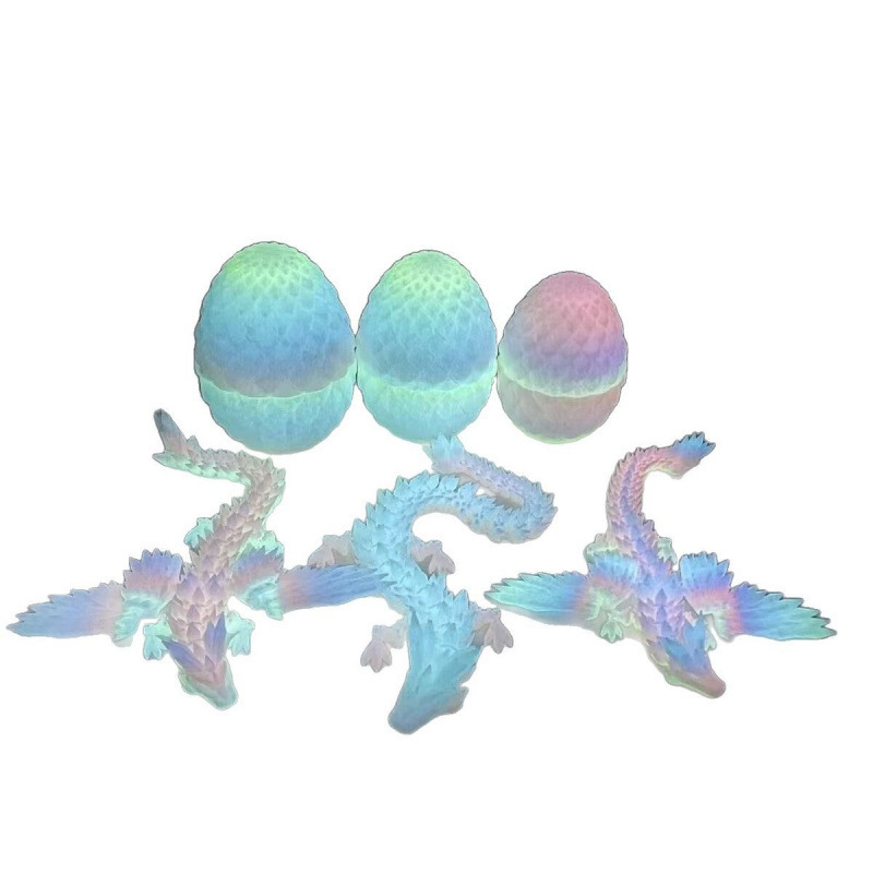 3D プリント発光クリスタルドラゴン中国のドラゴンの卵クリエイティブ手作りおもちゃフル関節可動発光装飾品おもちゃ|undefined