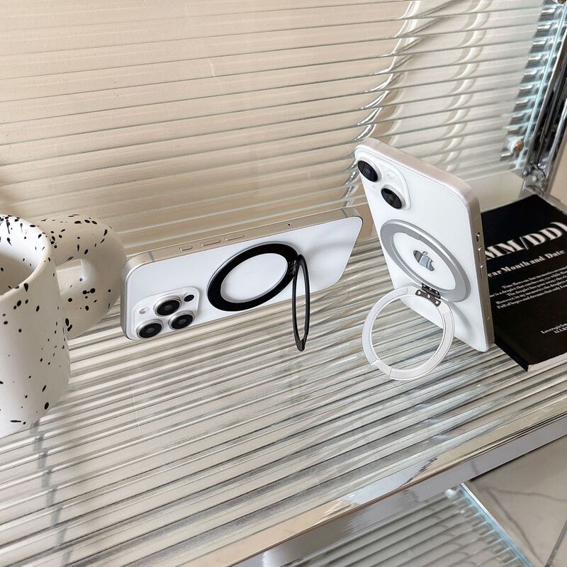 360度回転リングバックル携帯電話ホルダー金属製調節可能なデスクトップレイジーホルダー中空で高見えする音付き|undefined