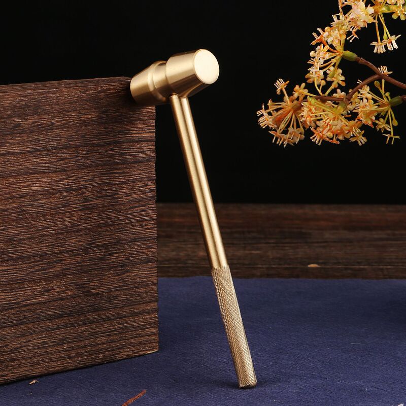 Zen pure brass solid explosion-proof hammer home decoration mini household small hammer metal Real supplies multi-purpose