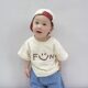 Parent-child short-sleeved t-shirt family of three or four 2025 summer new foreign-style mother and daughter mother and son family photo shoot