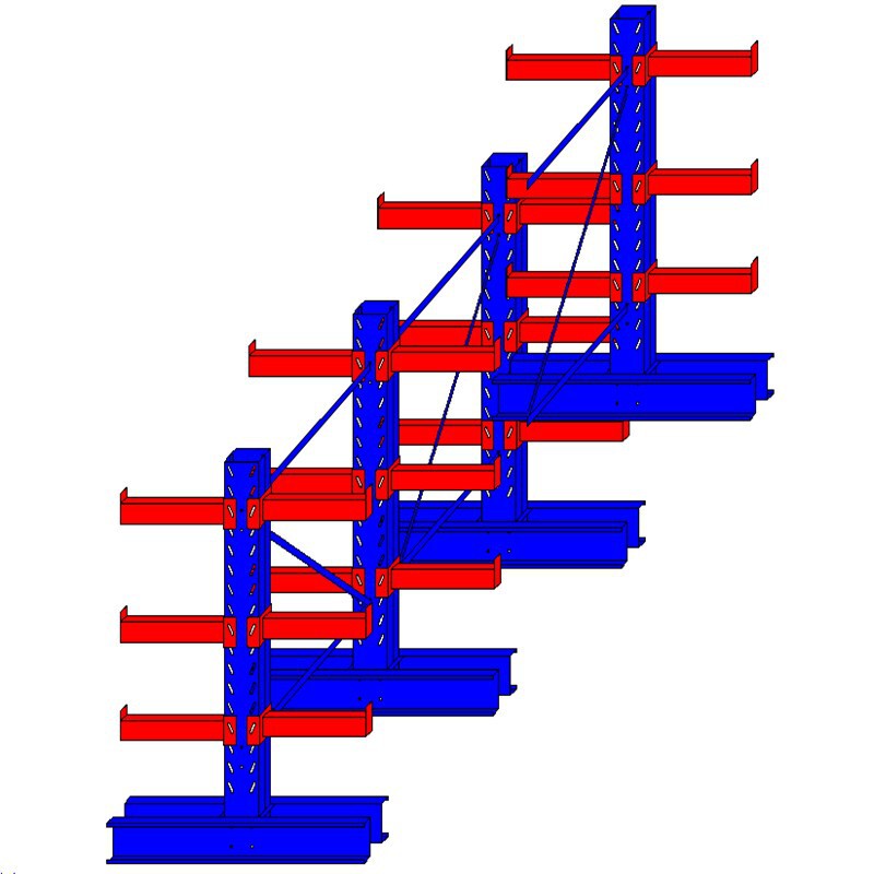 You support arm shelf profile pipe aluminum steel pipe storage rack attic platform heavy cantilever shelf 0.5~1t