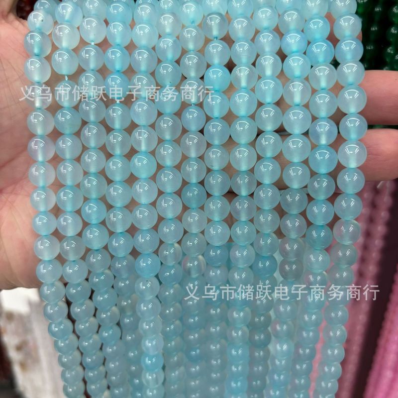 新品4-14mm高品质彩色玛瑙圆珠 半成品手工diy手链项链饰品配件|undefined
