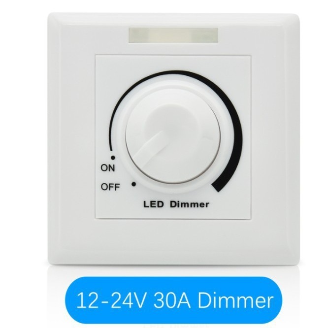 低压12V调光器300W600W800W12-24V可控硅86型内嵌式大功率调光器