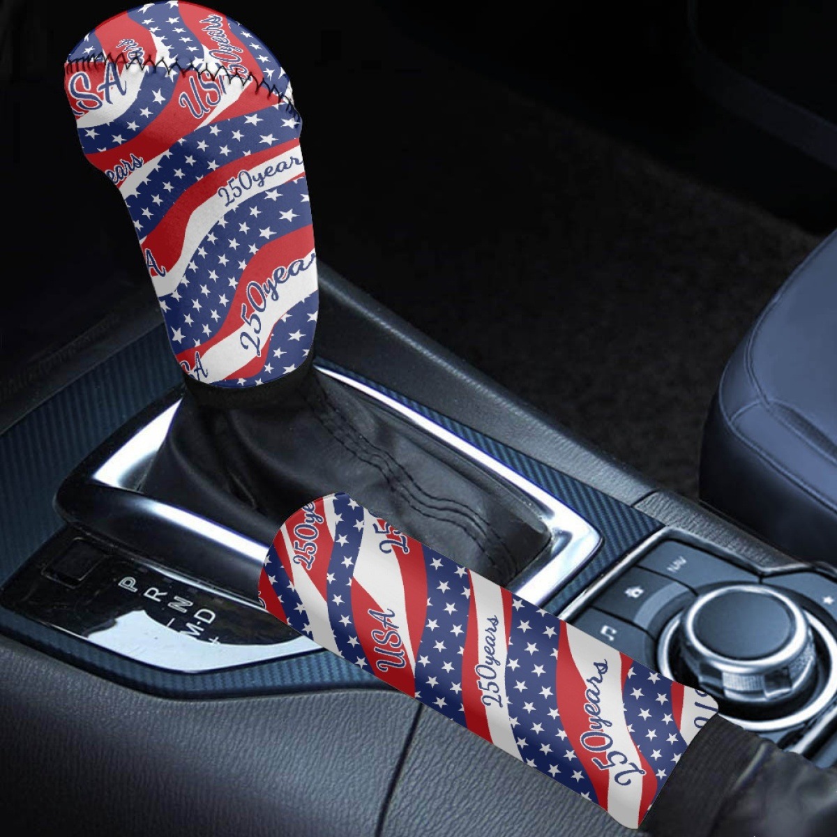 Amazon's Best-Selling Car Gear Shift Dust Cover with American Independence Day 250Th Anniversary Print, Custom Handbrake Protector