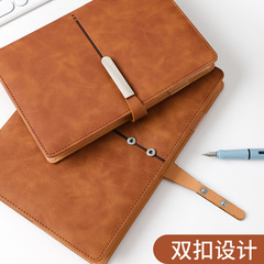 Notebook Wholesale Thickened A5 Leather Notebook B5 High-end Business Meeting Notepad Printable LOGO