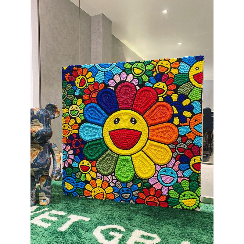 Sunflower DIY Decorative Painting Hair Ball Painting Digital Oil…