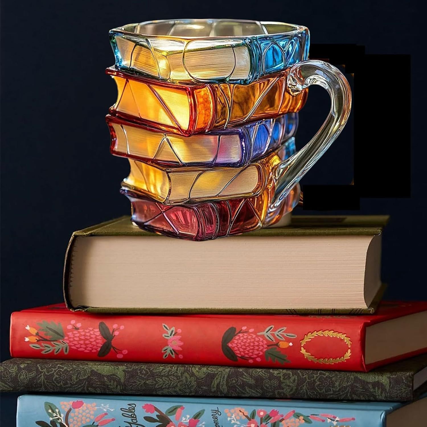 Cross-border new product Painted Book Mug painted books coffee cup unique books stacked coffee cup
