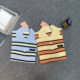 24 Spring and Summer New Nanyou High-fixed Stripe Control Casual Contrast Color Short-sleeved Women's Polo Knitted Shirt Girl Style Zhang Yuanying