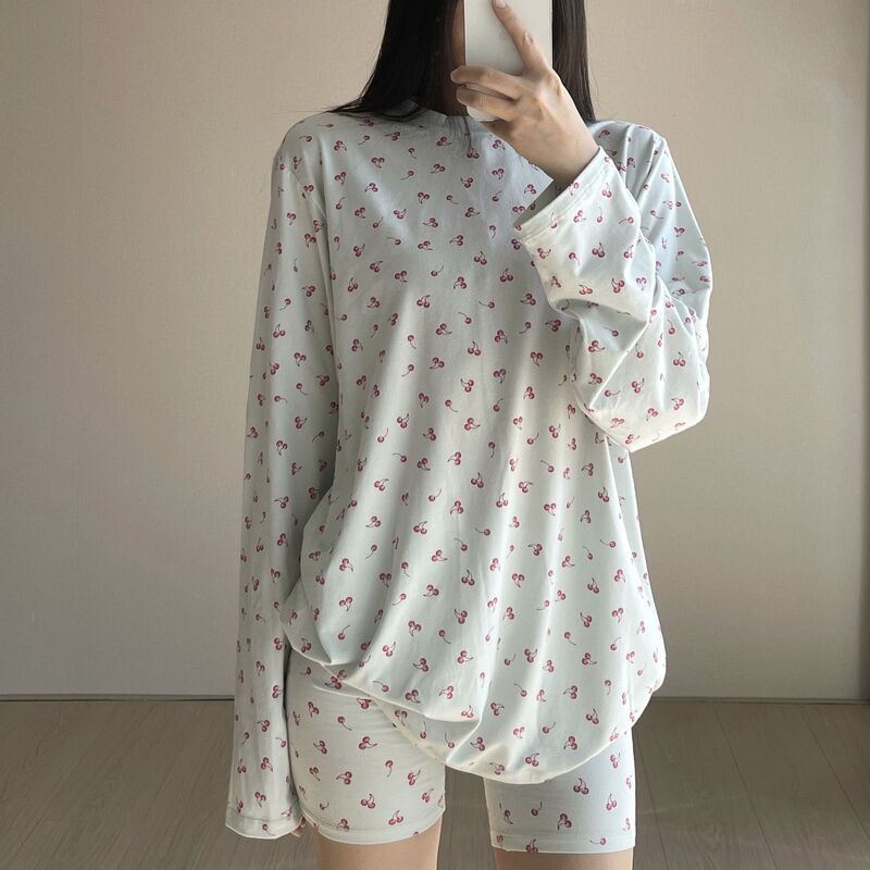 Skims Boyfriend Replacement Light Breathing Comfortable Casual Lazy Modal Cotton T-Shirt Shorts Pants Suit