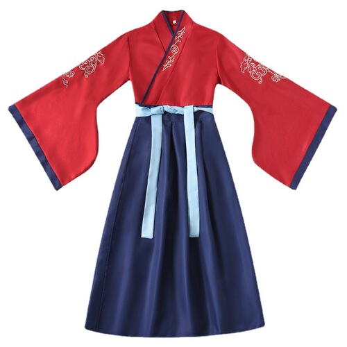 Children's Hanfu Kindergarten Ancient Costume Guoxue Uniform for Boys and Girls, Scholar Outfit Three-Character Opening Ceremony Performance Costume, One Piece Dropshipping