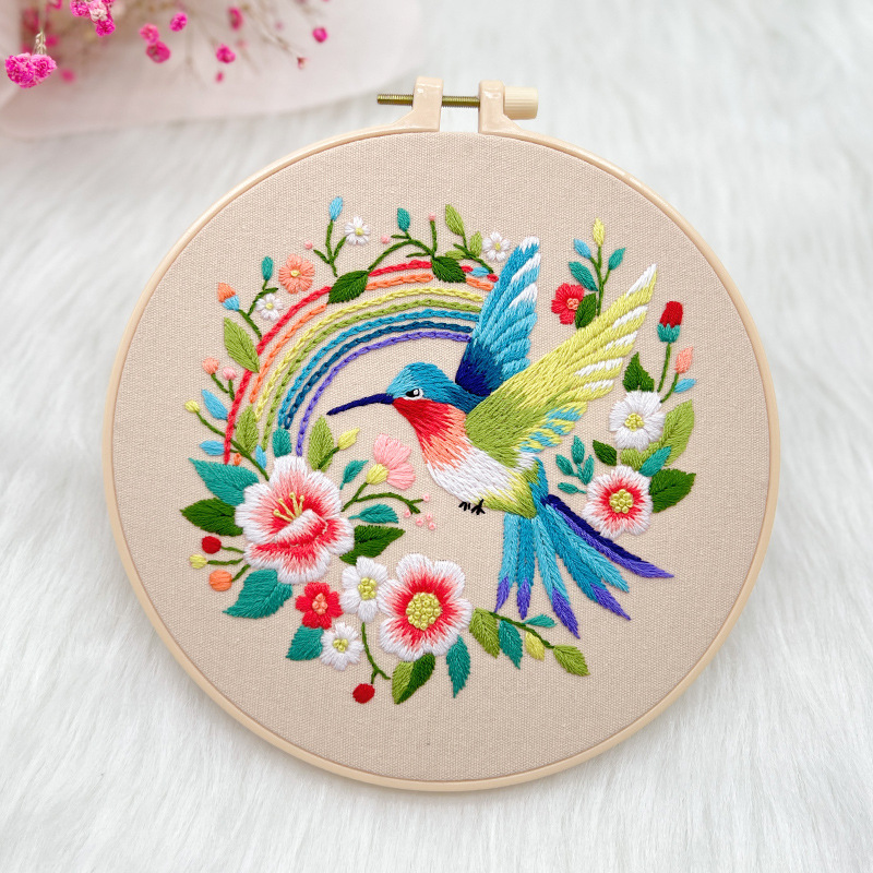 Paquete de material de bricolaje hecho a mano con bordado de búho