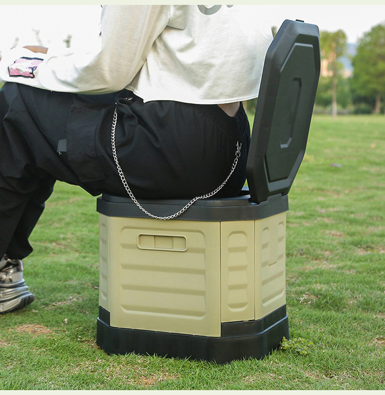Outdoor Vehicle-Mounted Multifunctional Portable Folding Toilet, Anti-Odor Toilet Seat, Rv Camping Emergency Toilet