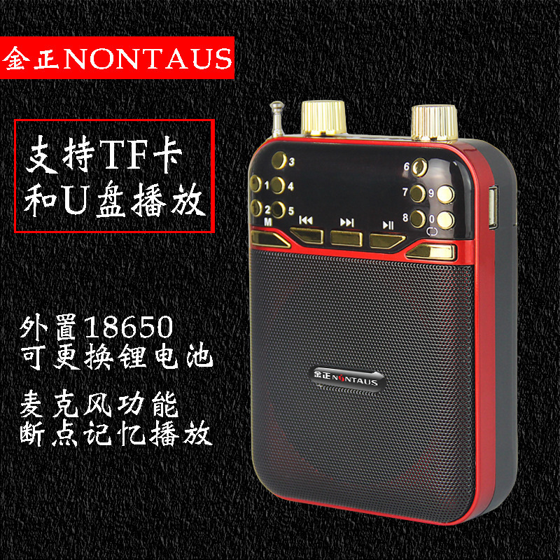 Jinzheng 278 Amplifier Radio for the Elderly, Fm Radio for Teachers and Tour Guides, Speaker with Card Slot, Subwoofer Speaker