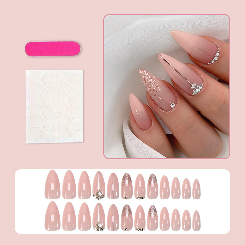 杏仁欧美穿戴甲跨境美甲甲片ins风穿戴甲批发pressonnails甲片|undefined