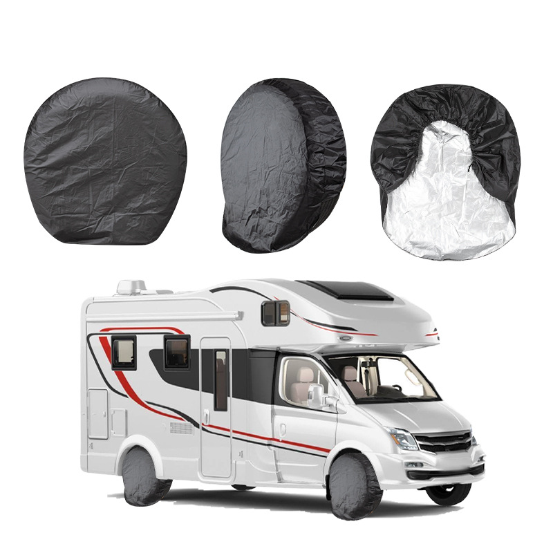 Car Tire Cover Camper RV Tire Protection Cover Outdoor Sun Protection Spare Tire Cover Universal Dustproof Tire Cover