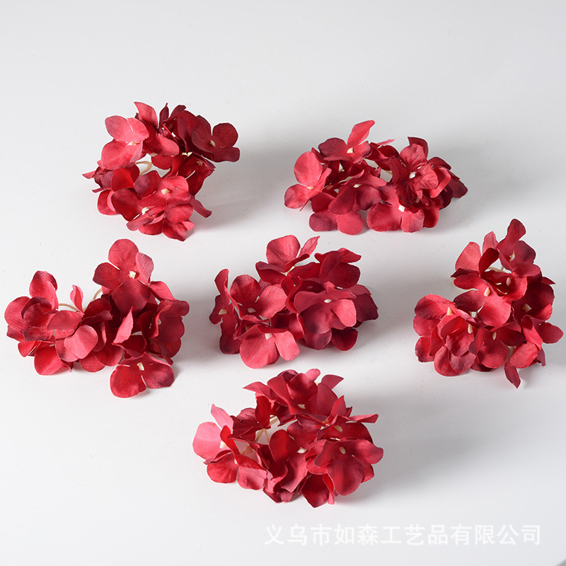 DIY アジサイヘッド模擬花花びらヘアピン頭飾りアクセサリー結婚式家の装飾花造花撮影小道具|undefined