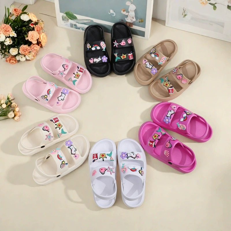 2025 новый трансграничный летний повседневный модный износостойкий ультра-мягкий дом в помещении и на изнутри, чтобы носить EVA ванная комната с дерьмом прохладные тапочки