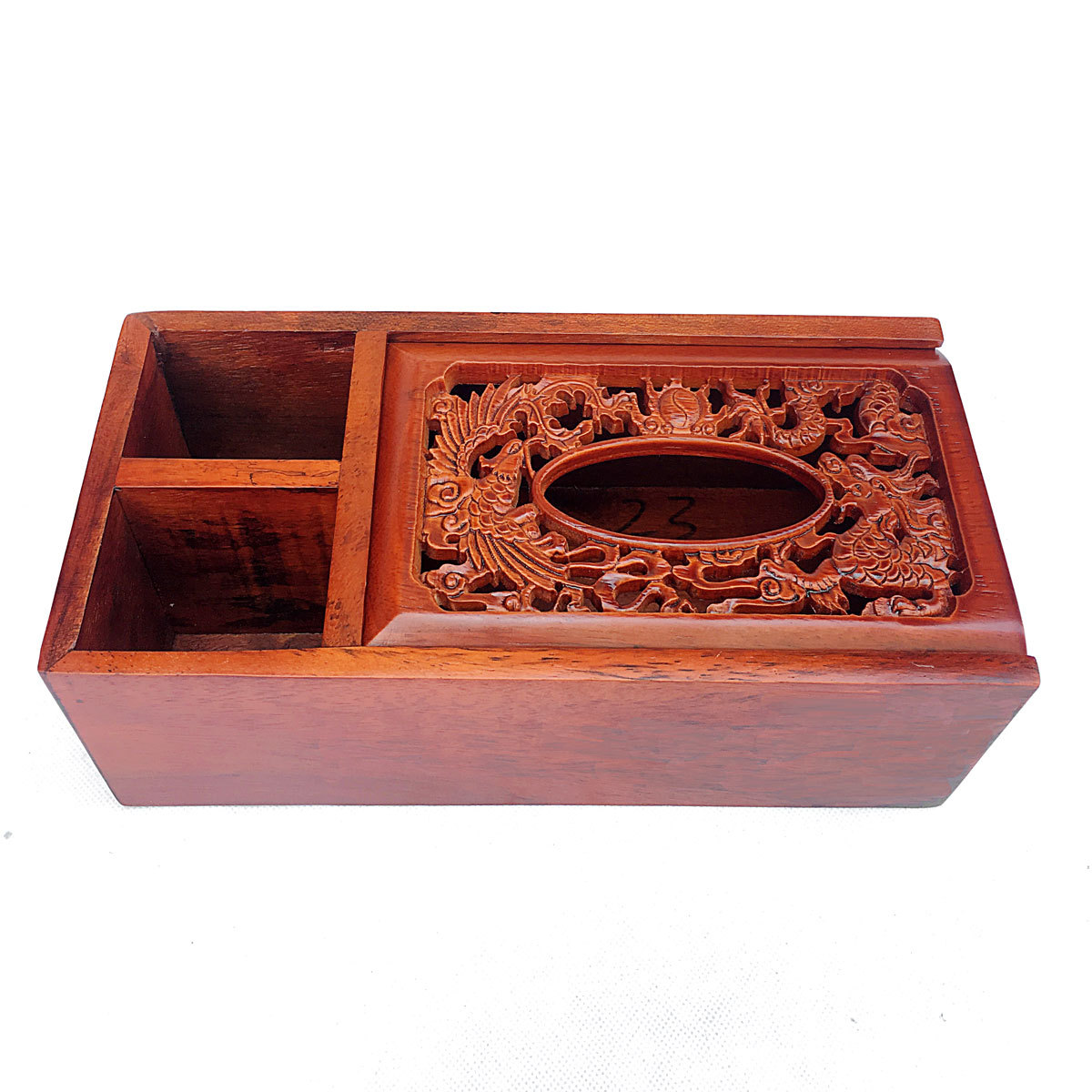 中式红木纸巾盒客厅桌面多功能遥控器收纳盒实木质办公复古抽纸盒