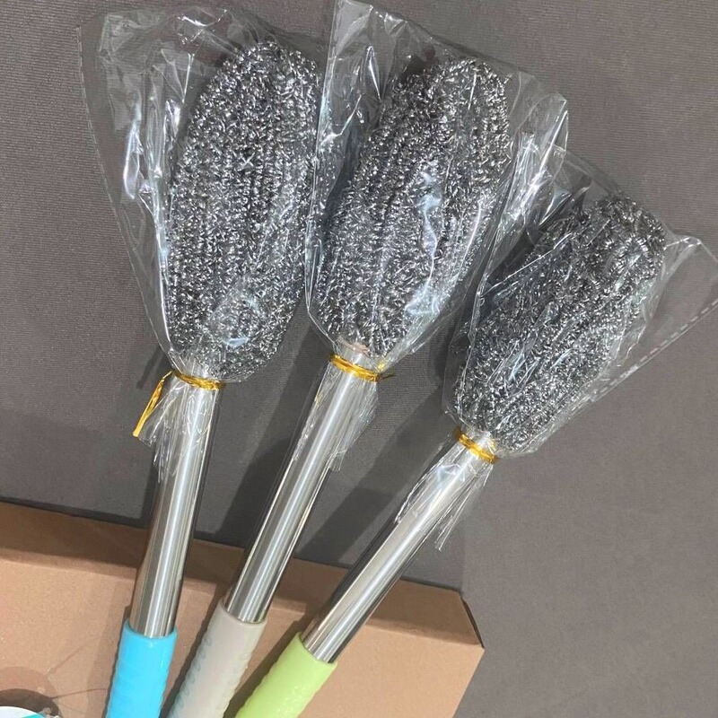 長柄ステンレス鍋洗いブラシ、キッチンコンロ掃除用ロングポール、鍋洗い、洗面器洗い、錆びず、手を傷つけず、残渣が落ちません。|undefined