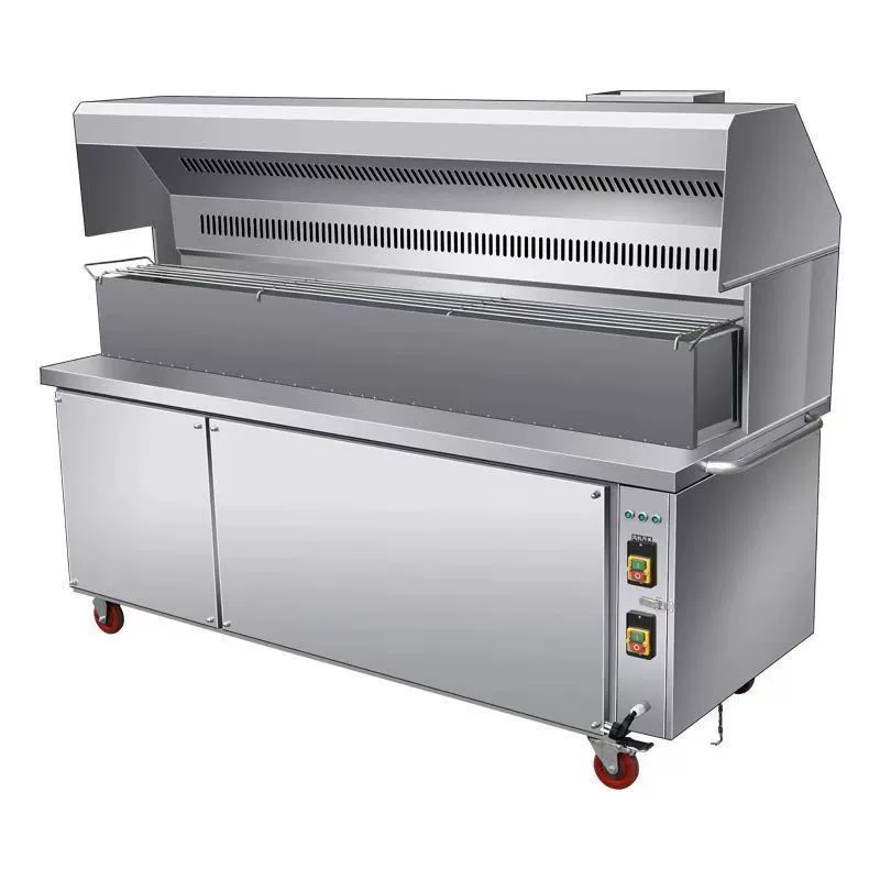 Коммерческий бездымный гриль-фургон с очистителем дыма, мобильный прилавок для ночного рынка, гриль-фургон «всё в одном» с очисткой