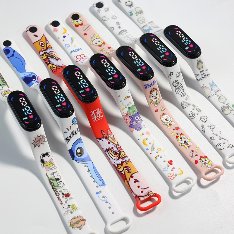 fashion touch waterproof Printing Cartoon Spreadsheet new pattern pupil lovely Simplicity style children Electronics watch