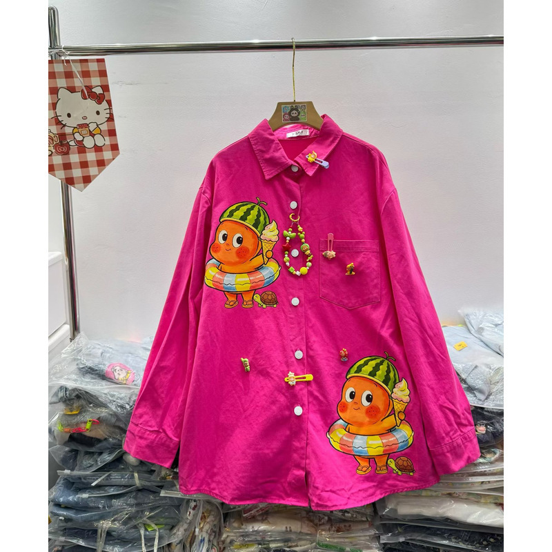 French-style romantic rose lace ribbon blouse for women, unique design, long-sleeved shirt, new autumn loose-fitting shirt
