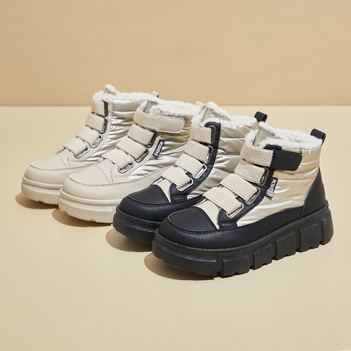 Winter Fleece Lined White Sneakers New Korean Style Ins Women's Student Thick Sole Height Sport Platform Shoes Casual XT161
