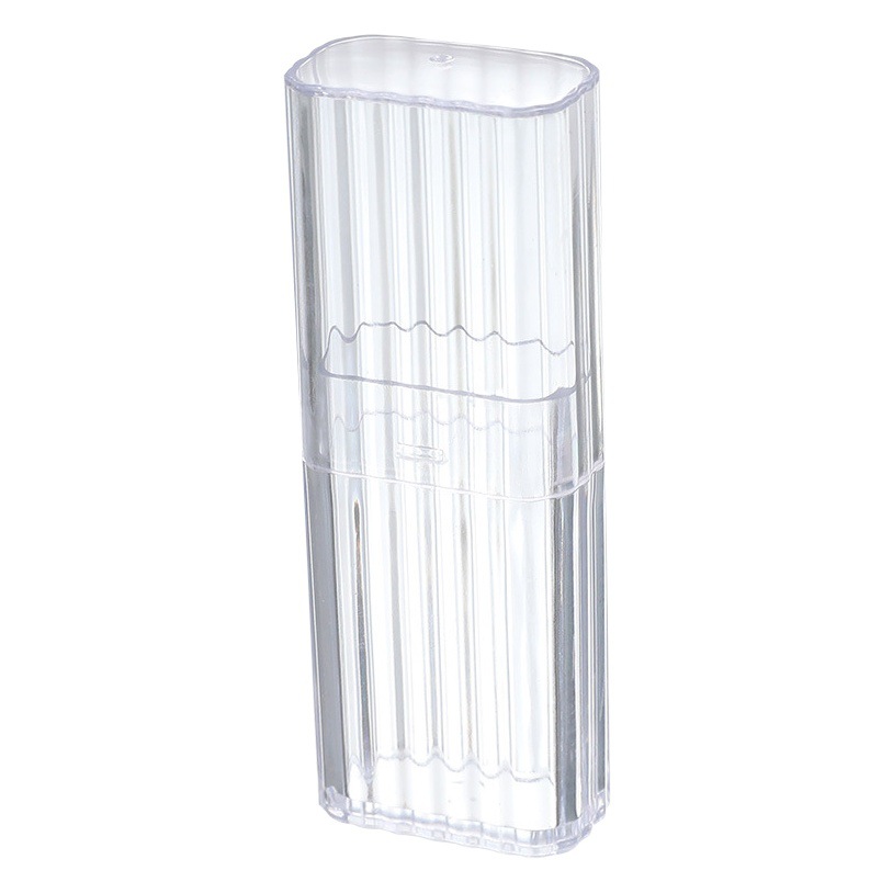 Mini caja de almacenamiento portátil transparente seda hisopo de algodón caja viaje de negocios caja organizadora curita pequeña clasificación de objetos