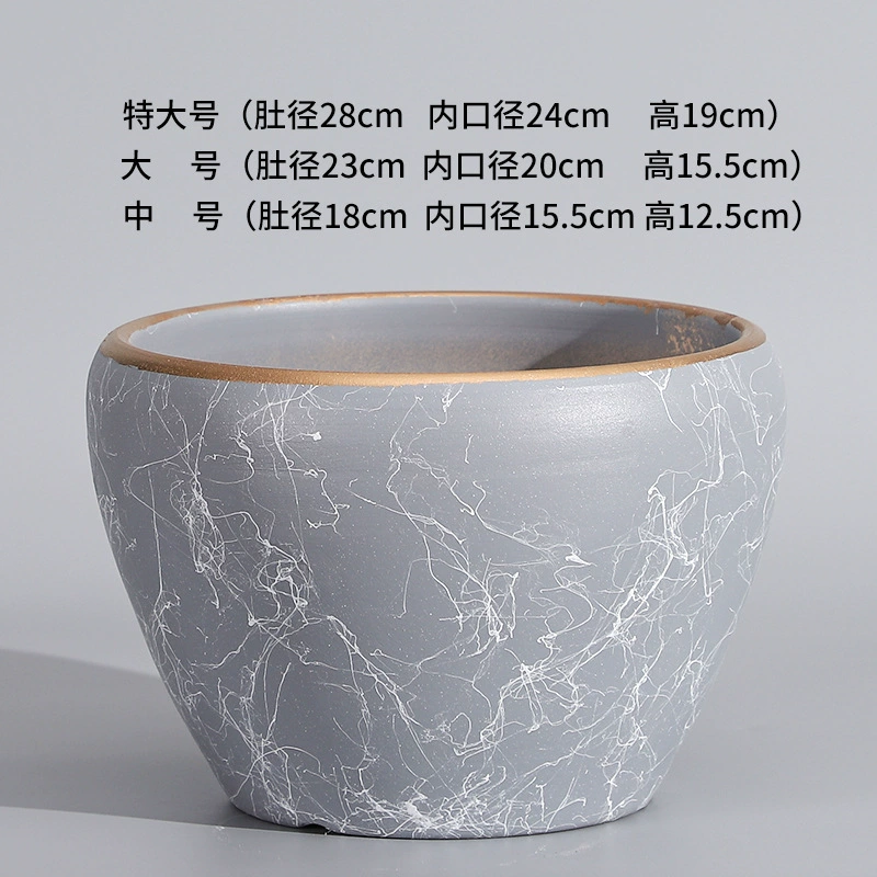 Керамический цветочный горшок в скандинавском стиле, очень большой, большого диаметра, для дома и улицы, для денежного дерева, плюща, креативный горшок для растений