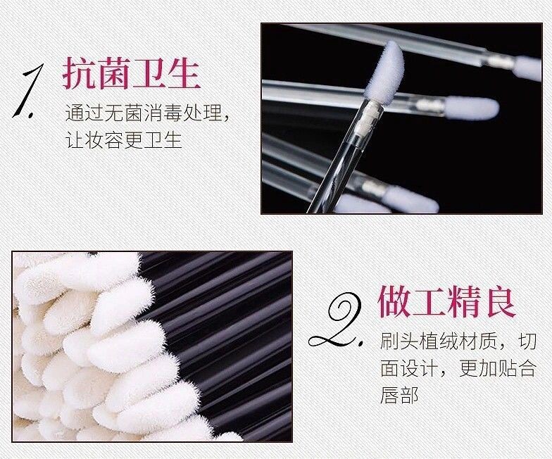Cepillo de maquillaje desechable directo de fábrica cepillo de brillo de labios transparente cepillo de labios pequeño cepillo de labios herramienta de maquillaje en stock