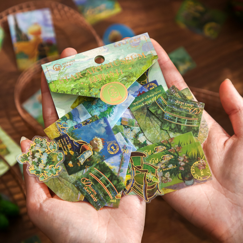 Paquete de pegatinas Mr. Paper Star Dream Art Museum Series Prince Illustrator Pvc Hand Material Paquete de pegatinas decorativas