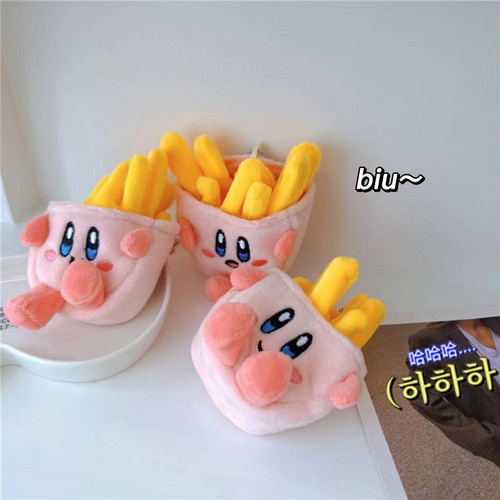 Kirby Burger key chain pendant plush doll school bag bag pendant grabber doll cross-border toy wholesale