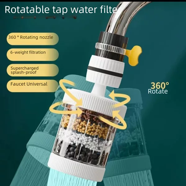 Tao Shuai Six-Layer Splash-Proof Shower Head Universal Removable and Washable Kitchen Water Saver Universal Extension Shower Faucet Filter