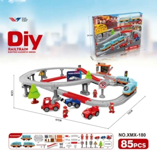 Электрический поезд с рельсами скоростной состав