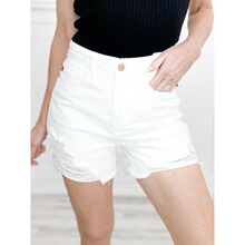 O 34215 High Waist Denim Shorts ë��ţ�ж̿� �羳ŷ��
