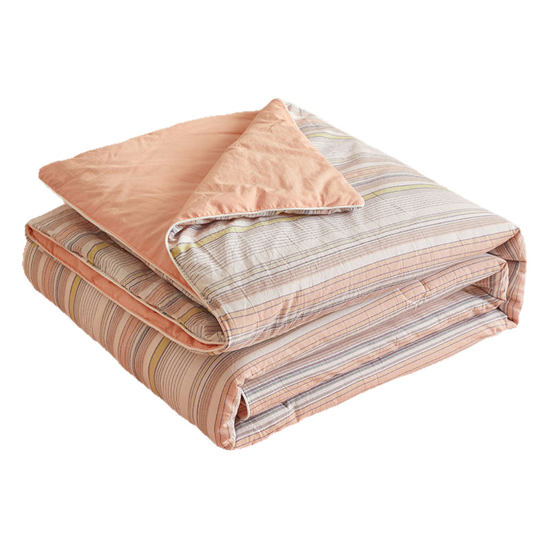 Edredón fresco de verano de algodón, edredón de aire acondicionado de dormitorio individual de cuatro piezas, edredón fino de verano, edredón de verano lavable a máquina