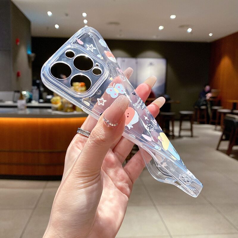 太空精孔适用iphone16卡通小狗手机壳11苹果15Pro新款全包保护套|undefined